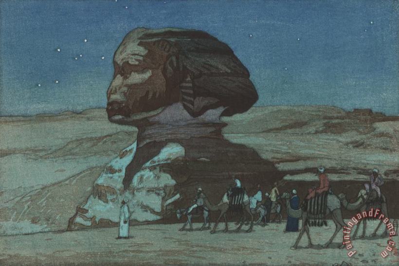 The Sphinx at Night (sufuinkusu Yo), From The European Series painting - Hiroshi Yoshida The Sphinx at Night (sufuinkusu Yo), From The European Series Art Print