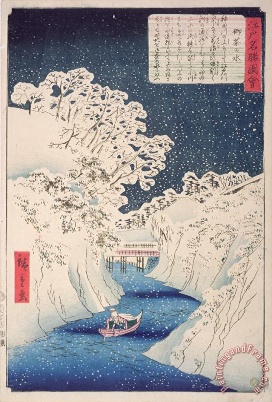 Views of Edo painting - Hiroshige Views of Edo Art Print