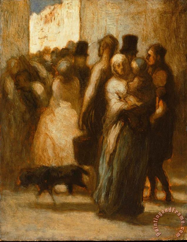 To The Street painting - Honore Daumier To The Street Art Print