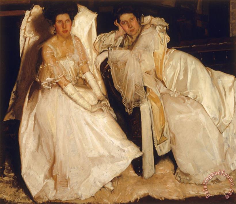 The Sisters painting - Hugh Ramsay The Sisters Art Print