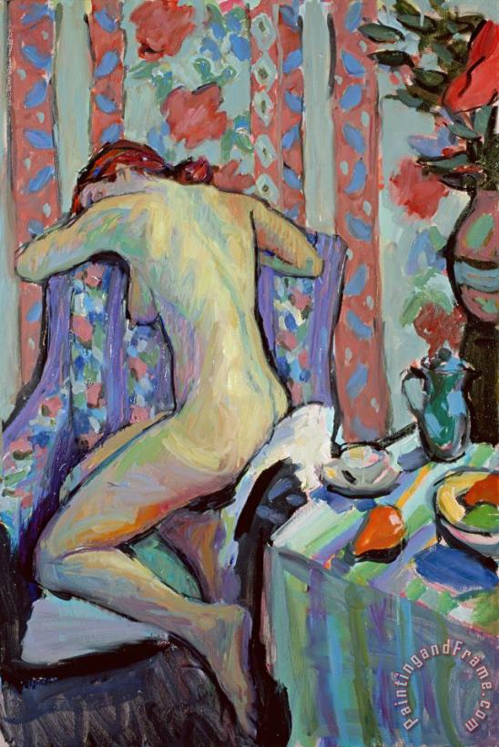 Nude With Still Life painting - Hugo Grenville Nude With Still Life Art Print