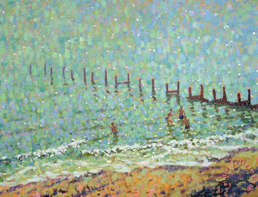 The Sea At Southwold Hot June Day painting - Hugo Grenville The Sea At Southwold Hot June Day Art Print