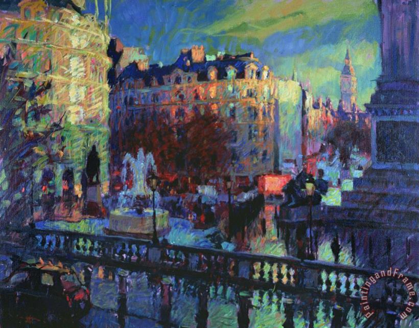 Hugo Grenville Trafalgar Square January Evening Art Painting
