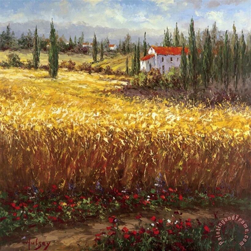 Tuscan Wheat painting - Hulsey Tuscan Wheat Art Print