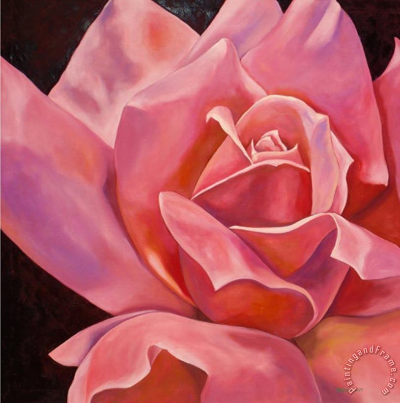 Pink Rose painting - hyunah kim Pink Rose Art Print