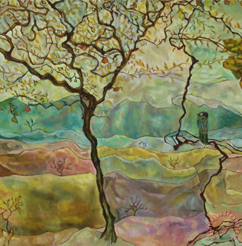 hyunah kim Tree And a Bird Art Painting