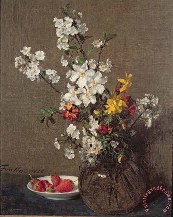 Ignace Henri Jean Fantin-Latour Spring Bouquet Art Painting