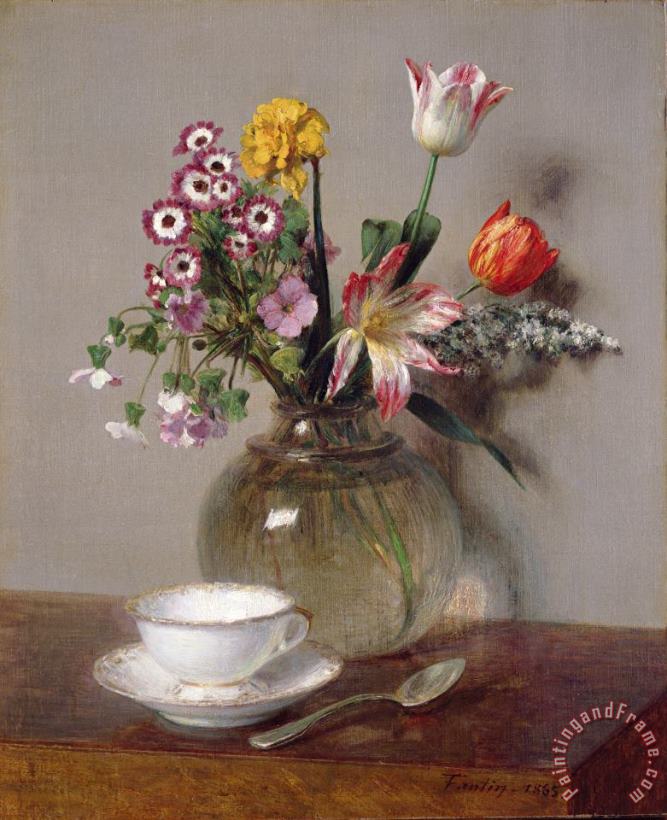 Ignace Henri Jean Fantin-Latour Spring Bouquet Art Painting