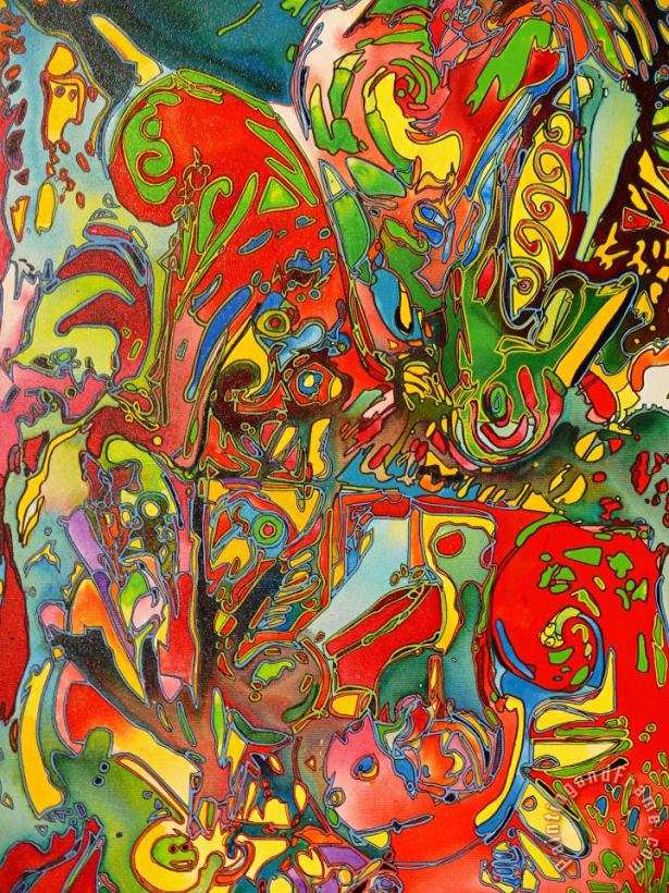Igor Eugen Prokop Red spirals in a jungle Art Painting