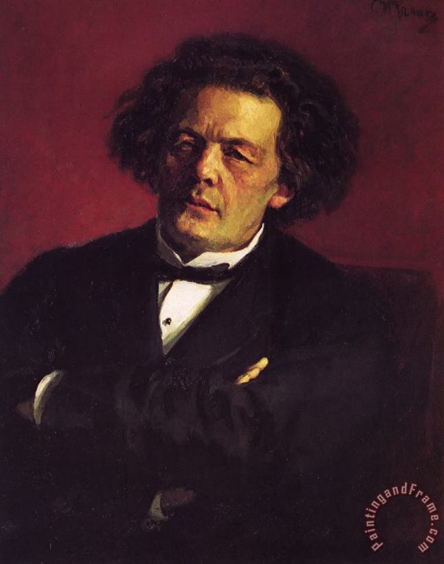 Il'ya Repin Portrait of The Pianist, Conductor, And Composer, Anton Grigorievich Rubinstein Art Print