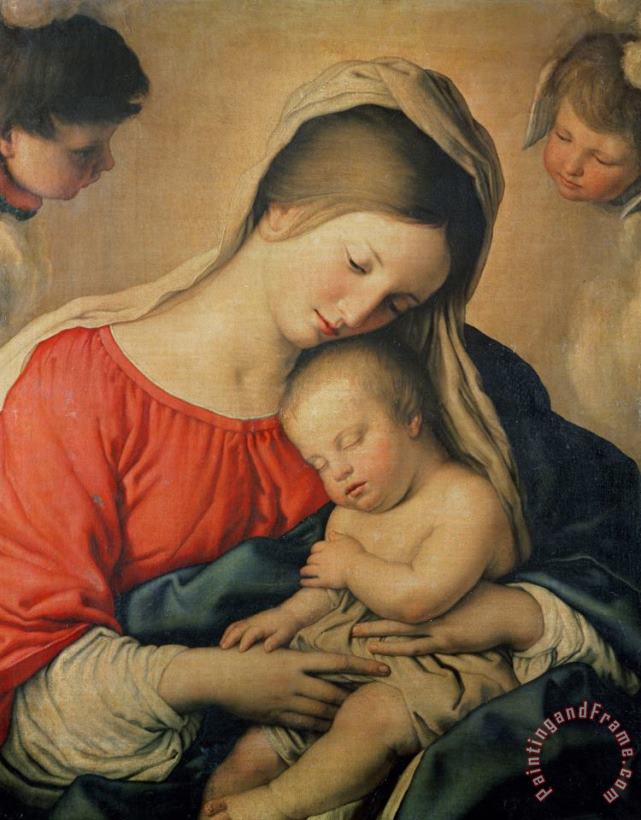 Il Sassoferrato The Sleeping Christ Child Art Painting