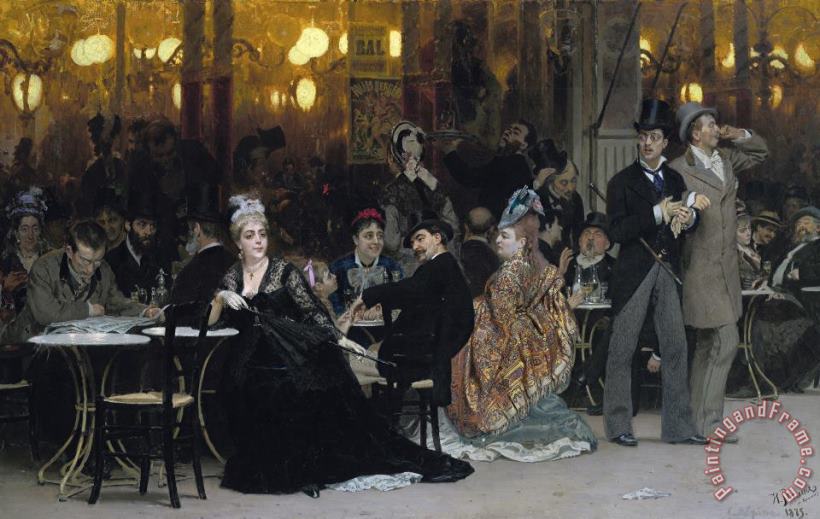 Ilya Efimovich Repin A Parisian Cafe Art Painting