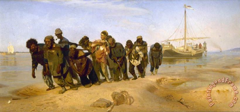 Ilya Repin Barge Haulers on The Volga Art Painting