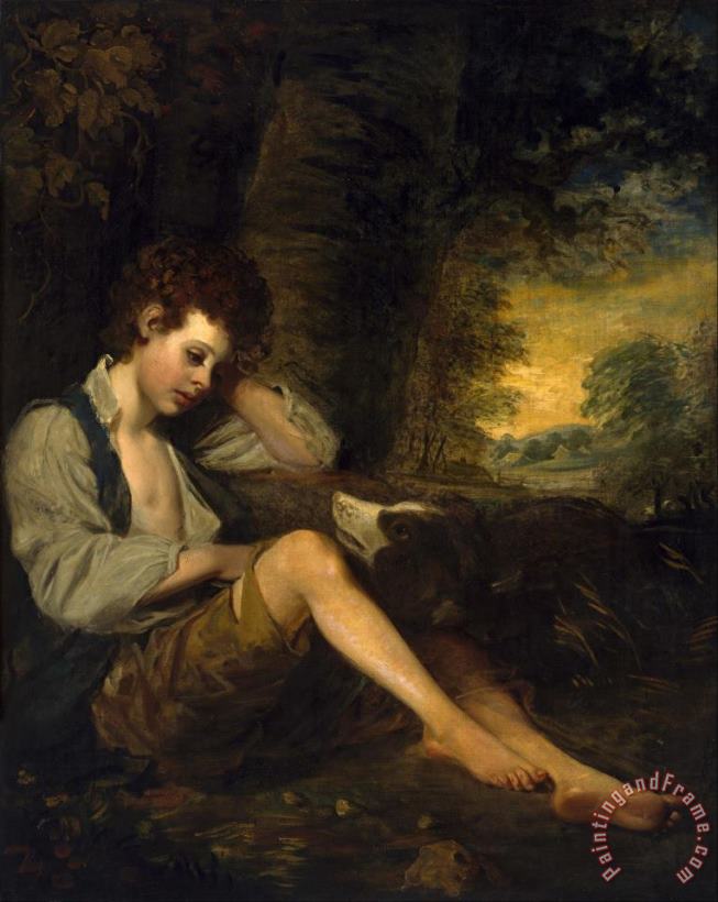 A Shepherd Boy painting - In the manner of John Opie A Shepherd Boy Art Print