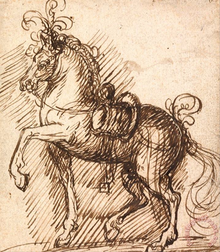 Inigo Jones A Plumed Saddle Horse Art Painting