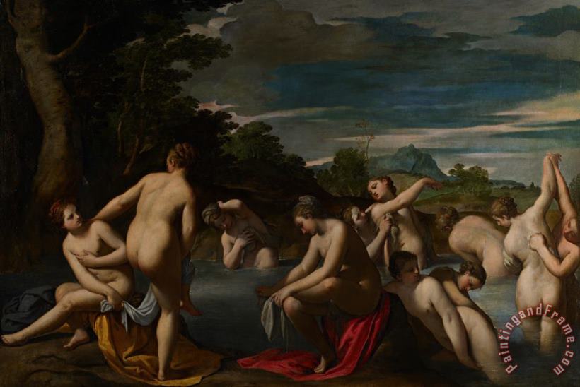 Nymphs At The Bath painting - Ippolito Scarsella Nymphs At The Bath Art Print