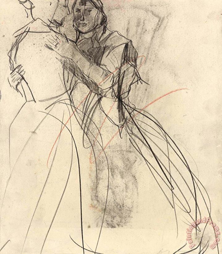 Isaac Israels Twee Dansende Vrouwen (doorgestreept) Art Print