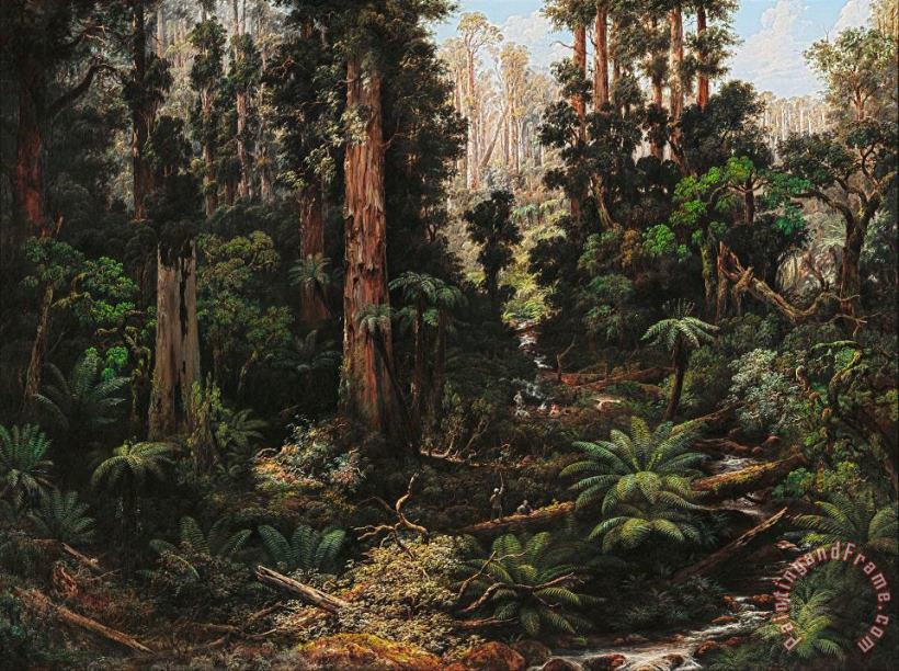 In The Sassafras Valley, Victoria painting - Isaac Whitehead In The Sassafras Valley, Victoria Art Print