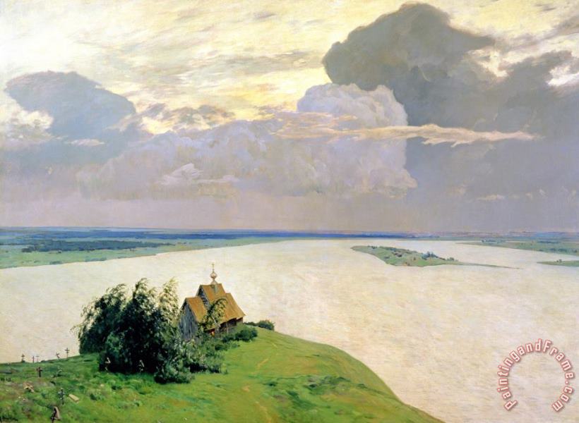 Above The Eternal Peace painting - Isaak Ilyich Levitan Above The Eternal Peace Art Print