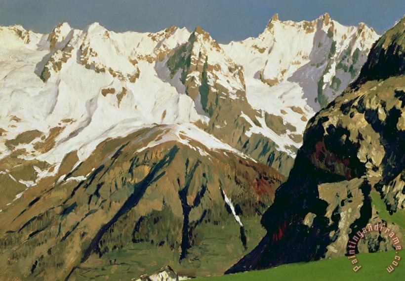 Mount Blanc Mountains painting - Isaak Ilyich Levitan Mount Blanc Mountains Art Print