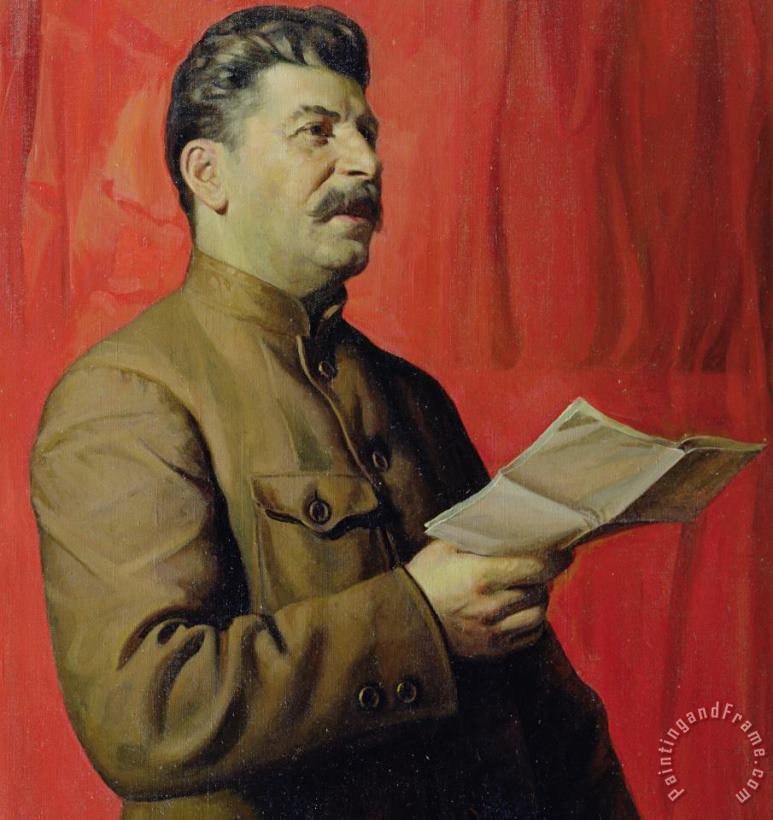 Isaak Israilevich Brodsky Portrait Of Stalin Art Print