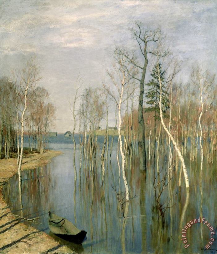 Isaak Levitan Spring, High Water Art Painting