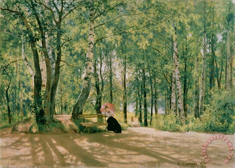 At the Summer Cottage painting - Ivan Ivanovich Shishkin At the Summer Cottage Art Print