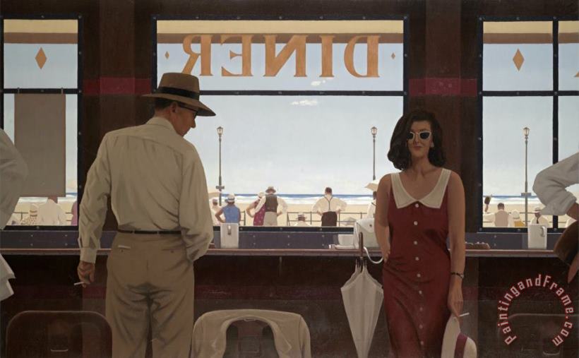 Jack Vettriano Daytona Diner, 2010 Art Painting