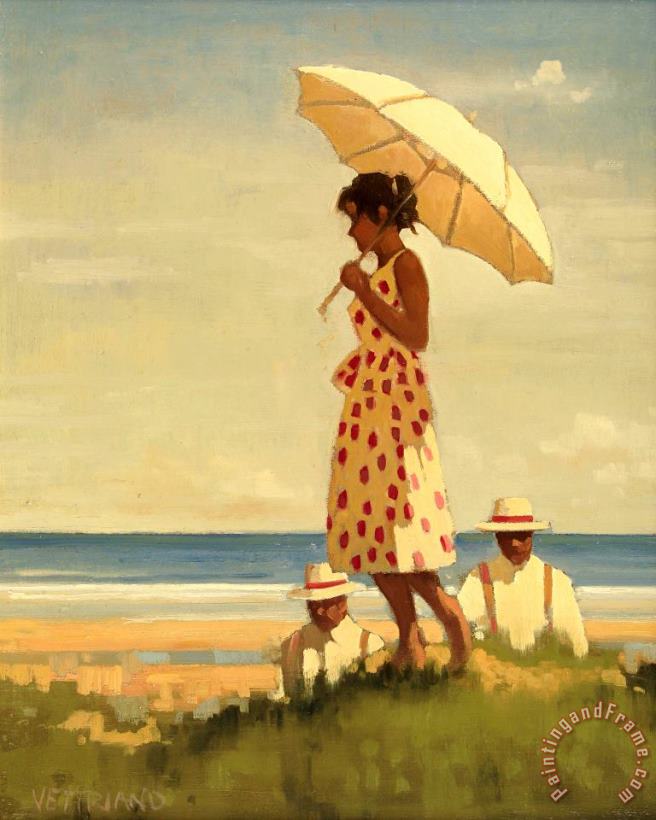 Girl And Parasol painting - Jack Vettriano Girl And Parasol Art Print