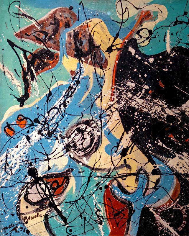 Jackson Pollock Composition Art Painting