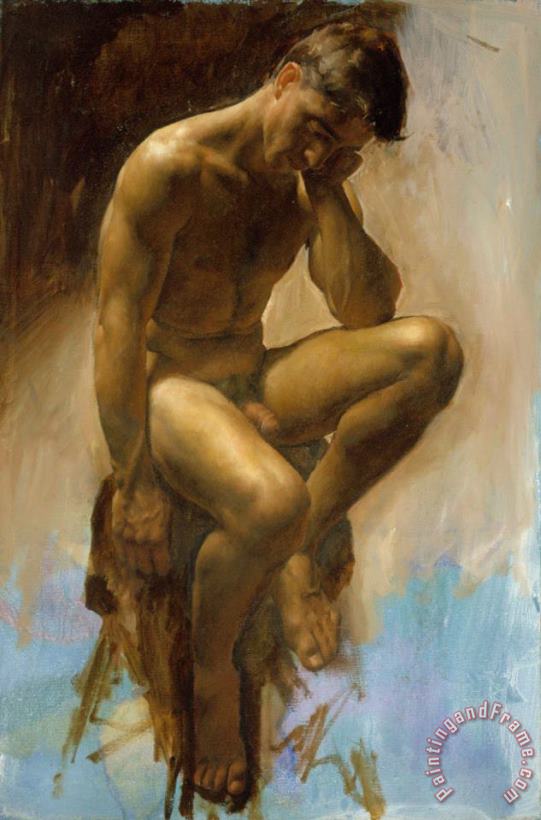 Male Figure painting - Jacob Collins Male Figure Art Print