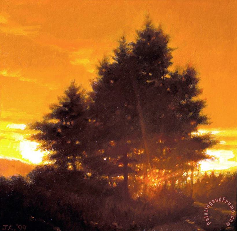 Jacob Collins Sunset Tree Art Print