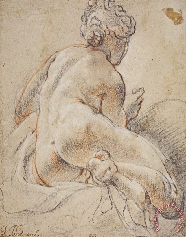 Jacob Jordaens Female Nude, Seen From The Back Art Print