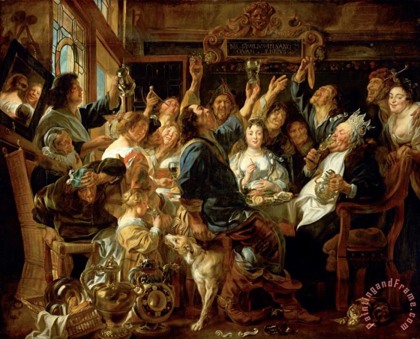Jacob Jordaens The Feast of The Bean King Art Painting
