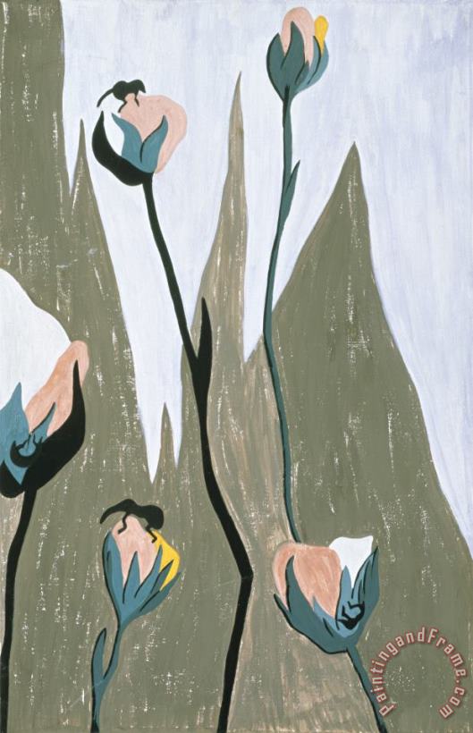 Jacob Lawrence The Migration Series, Panel No. 9: They Left Because The Boll Weevil Had Ravaged The Cotton Crop. Art Print