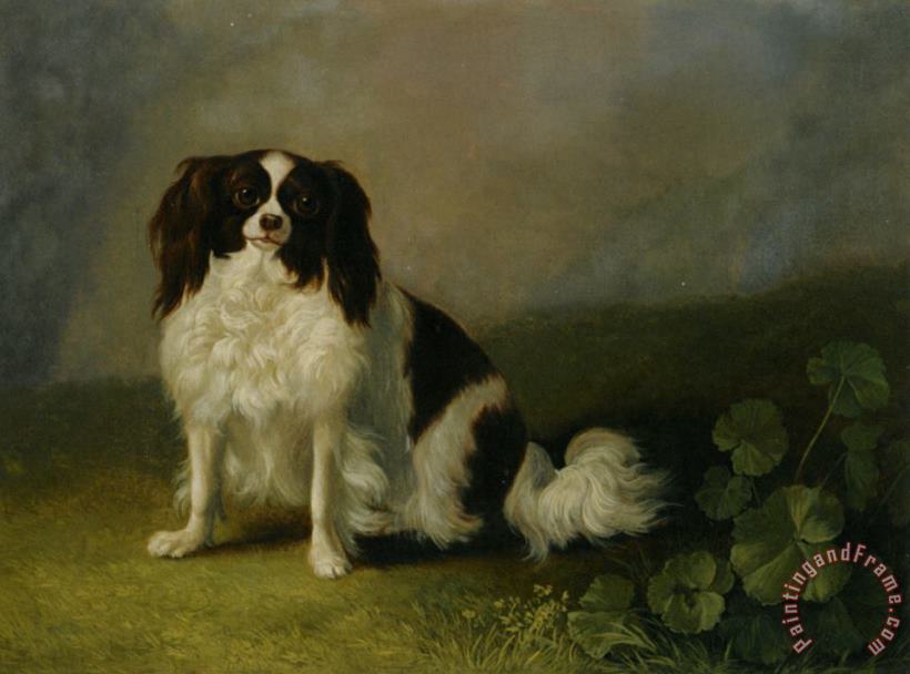 Jacob Philipp Hackert A King Charles Spaniel in a Landscape Art Painting
