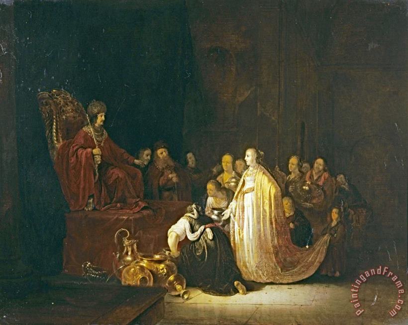 Jacob Willemsz. de Wet the Elder The Queen of Sheba Before King Solomon Art Painting