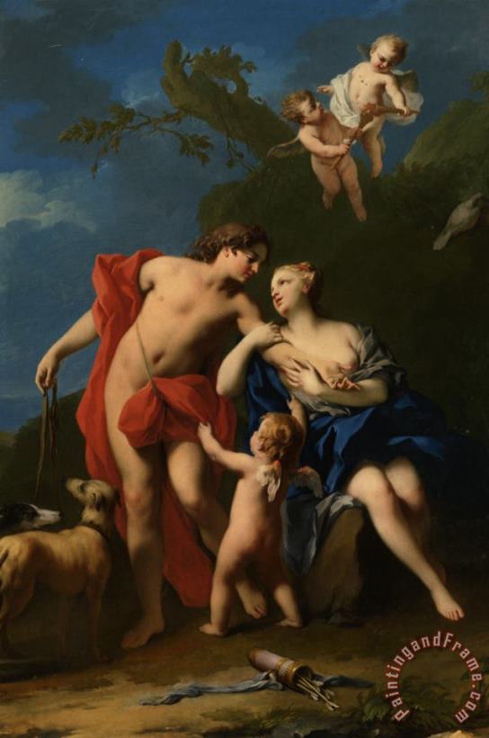 Venus And Adonis painting - Jacopo Amigoni Venus And Adonis Art Print Venus And Adonis painting - Jacopo Amigoni Venus And Adonis Art Print