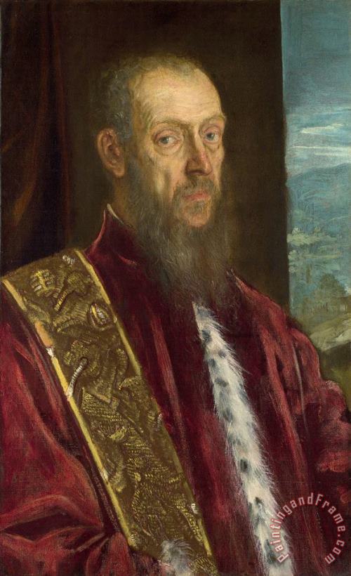 Portrait of Vincenzo Morosini painting - Jacopo Robusti Tintoretto Portrait of Vincenzo Morosini Art Print