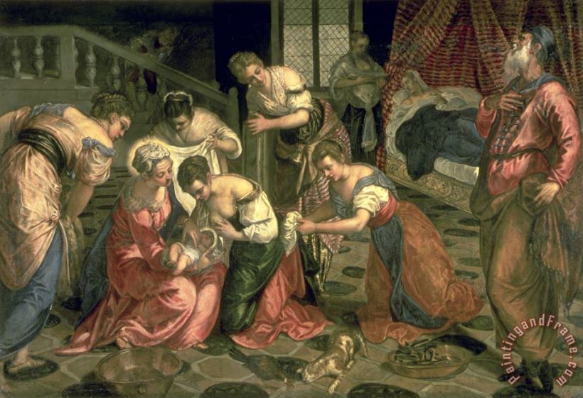 Jacopo Robusti Tintoretto The Birth of St. John The Baptist Art Print