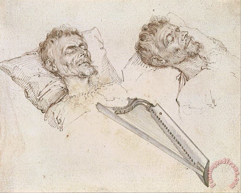 Jacques de II. Gheyn Karel Van Mander on His Deathbed Art Painting