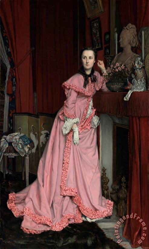 Portrait of The Marquise De Miramon, Nee, Therese Feuillant painting - Jacques Joseph Tissot  Portrait of The Marquise De Miramon, Nee, Therese Feuillant Art Print