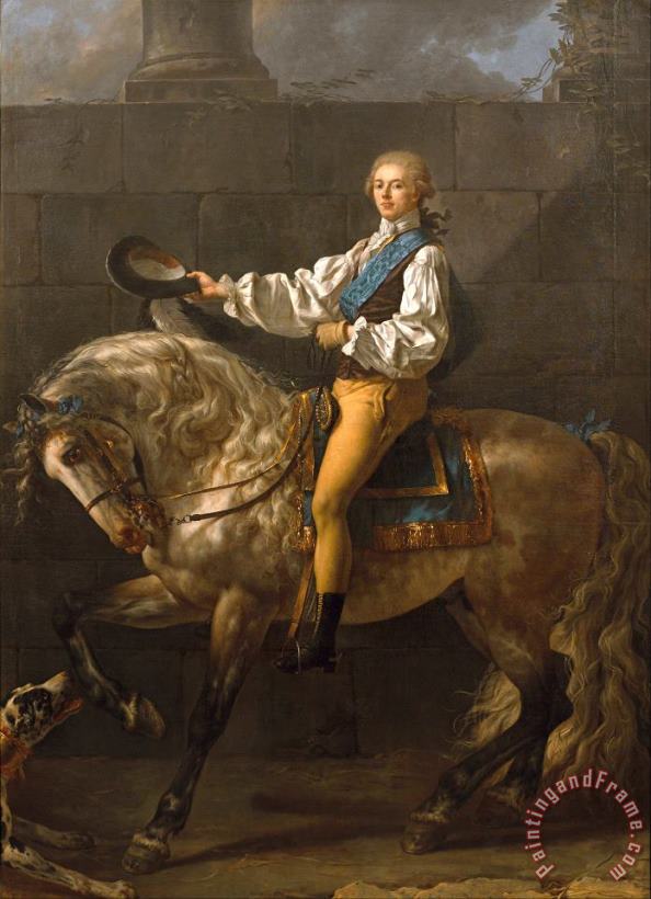 Jacques Louis David Equestrian portrait of Stanislaw Kostka Potocki Art Painting