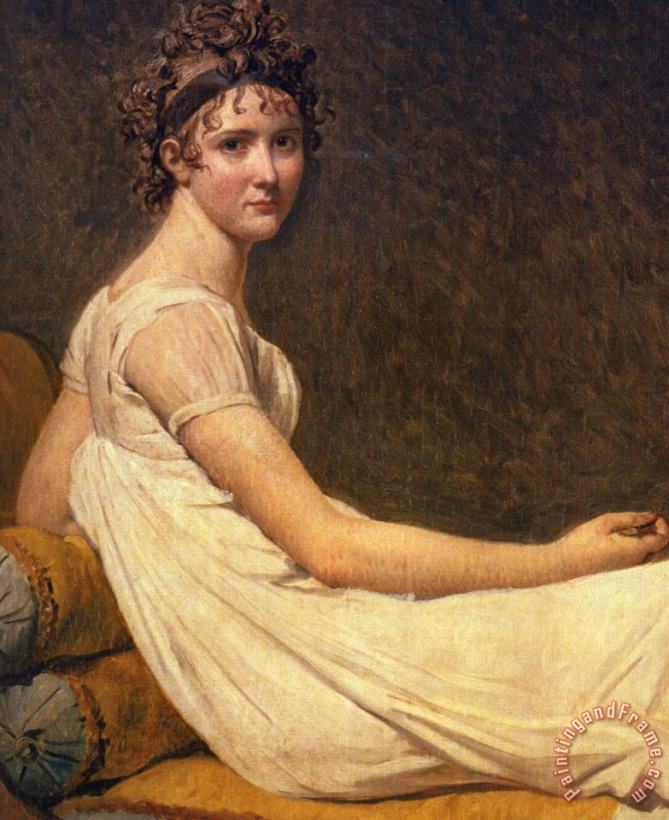 Madame Recamier painting - Jacques Louis David Madame Recamier Art Print