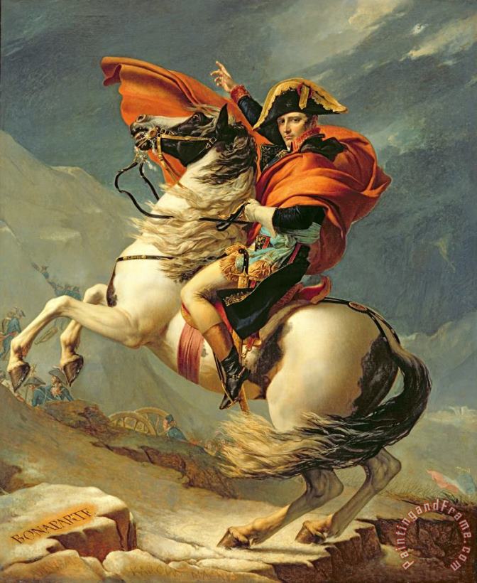 Jacques Louis David Napoleon Crossing the Alps on 20th May 1800 Art Painting