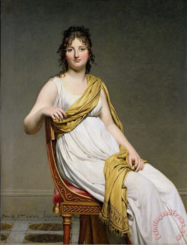 Jacques Louis David Portrait of Madame Raymond De Verninac (1780 1827) Art Painting