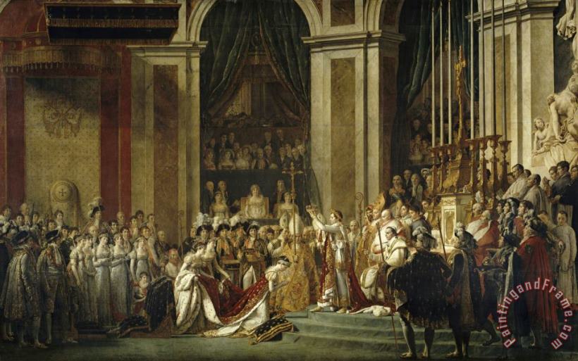 Jacques Louis David Sacre De L'empereur Napoleon Et Couronnement De L'imperatrice Josephine a Notre Dame, Le 2 Decembre 1804 Art Print
