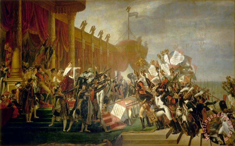 Jacques Louis David Serment De L'armee Fait a L'empereur Apres La Distribution Des Aigles, 5 Decembre 1804 Art Painting