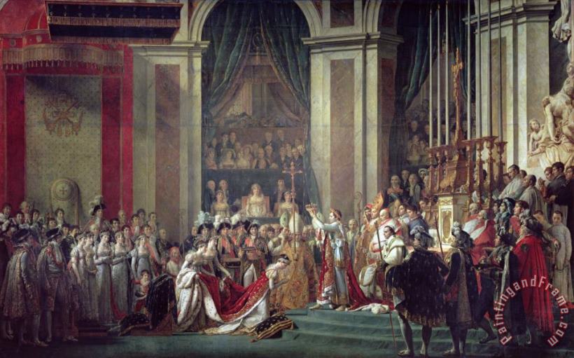 The Consecration of The Emperor Napoleon (1769 1821) And The Coronation of The Empress Josephine (1763 1814) by Pope Pius Vii, 2nd December 1804 painting - Jacques Louis David The Consecration of The Emperor Napoleon (1769 1821) And The Coronation of The Empress Josephine (1763 1814) by Pope Pius Vii, 2nd December 1804 Art Print