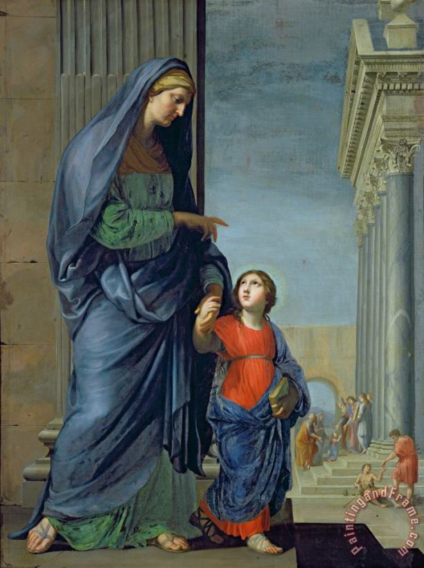Saint Anne Leading the Virgin to the Temple painting - Jacques Stella Saint Anne Leading the Virgin to the Temple Art Print